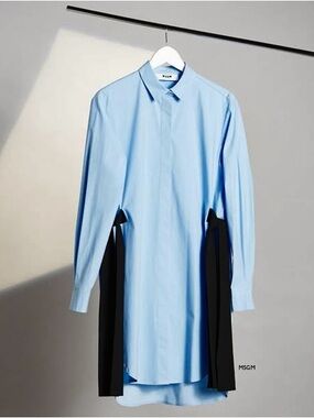 MSGM Tie Detail Shirt Dress